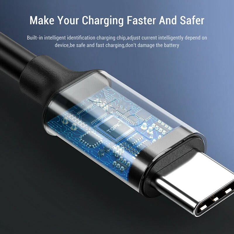 Fast Charging Cable Type C Micro USB for iPhone Data Sync Voltage Display Cables - Image 3 of 4