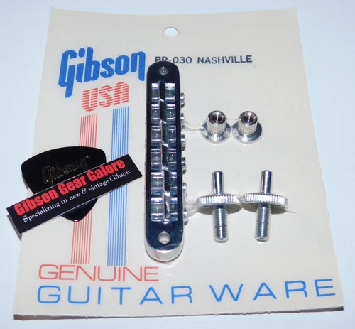 Gibson Les Paul Bridge Nashville Tune-o-matic Chrome Guitar Parts Custom NOS W