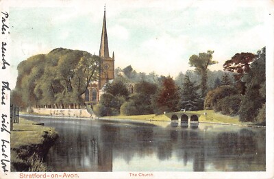 POSTKARTE - STRATFORD UPON AVON - DIE KIRCHE - UNGETEILTE RÜCKSEITE - 1903
