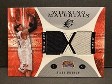 2003-04 SPx Winning Materials Allen Iverson #WM32 Basketball Card NBA 76'ers!