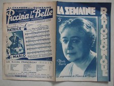 COUVERTURE LA SEMAINE RADIOPHONIQUE N°49 de 1946 - MADY BERRY - Studio ERPÉ