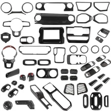 Carbon Fiber Interior Center Console Cover Trim for Jeep Wrangler JL JT 2018-23