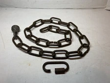 Vintage 32 Inch Long Swag Chain Chandelier Light Fixture Hanging