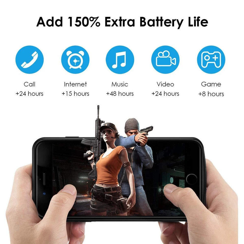 Funda Cargador Batería Externa para Teléfono 11/6P/7P/8P/Xs/Xr/Xs Max Foto 4 de 4