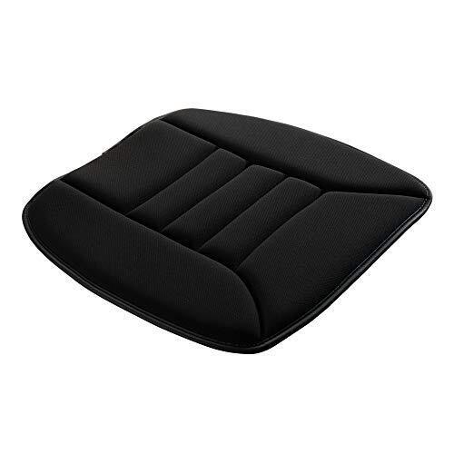 Kingphenix Car Seat Cushion with 1.2inch Comfort Memory Foam, Seat Cushion for Car and Office Chair (Black)