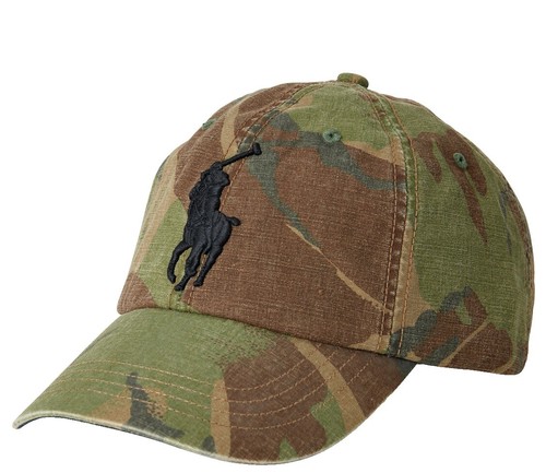 Vtg 90s Polo Ralph Lauren Tan Hat Dark Green Pony Logo  display picture 2