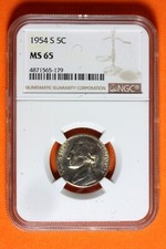 1954 S NGC MS65 Jefferson Nickel #B40683