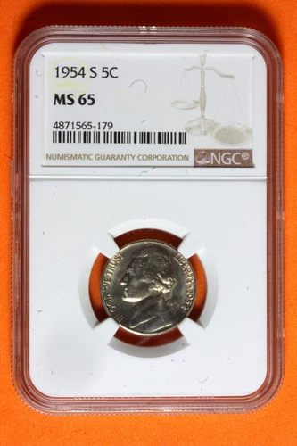 1954 S NGC MS65 Jefferson Nickel #B40683