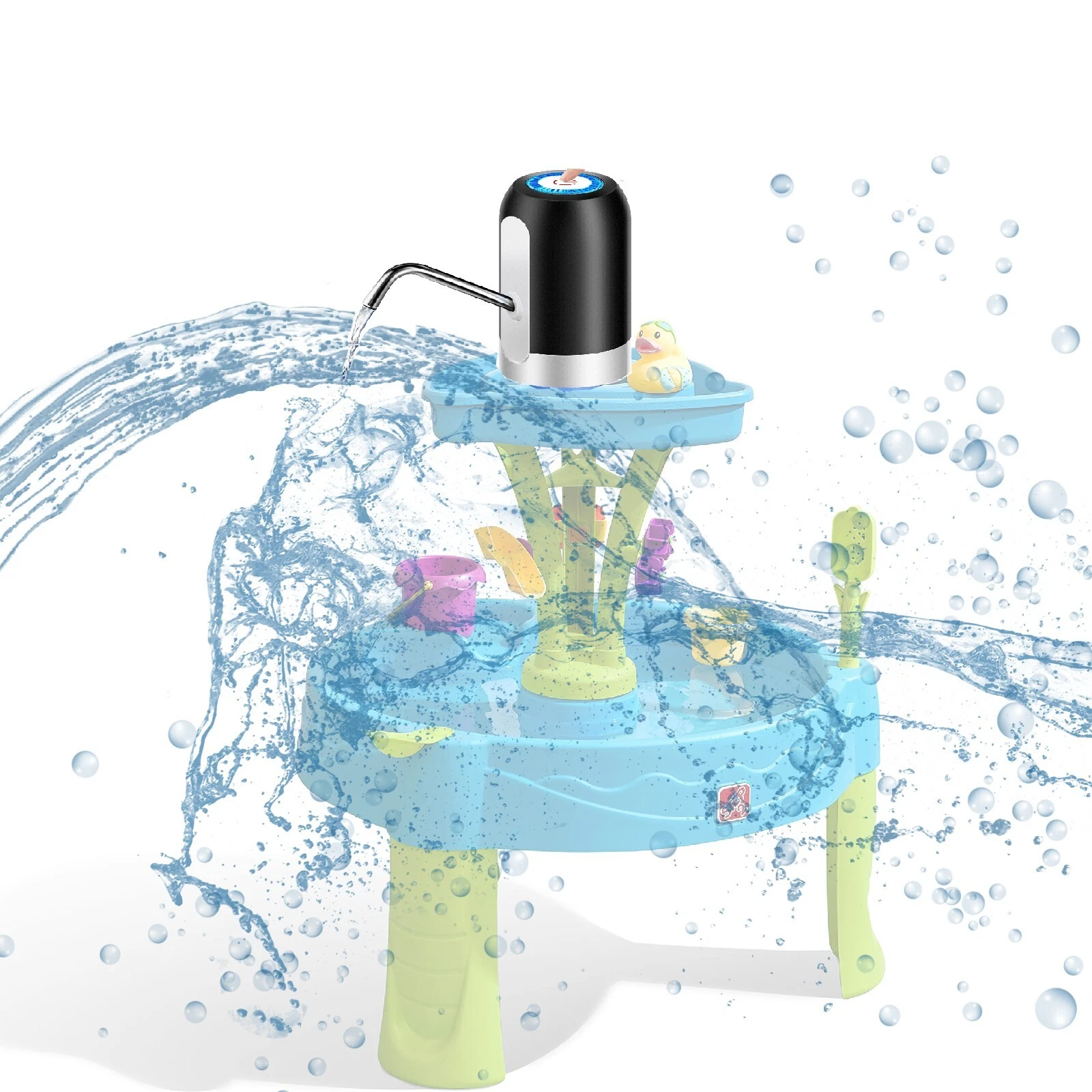 Powerful Pump for Water Play Table, Mini Water Pump Fun Summer Outdoor for Kids