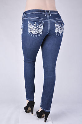 NWT AMETHYST Junior Stretch denim Skinny jeans DARK indigo denim wash  WG-8