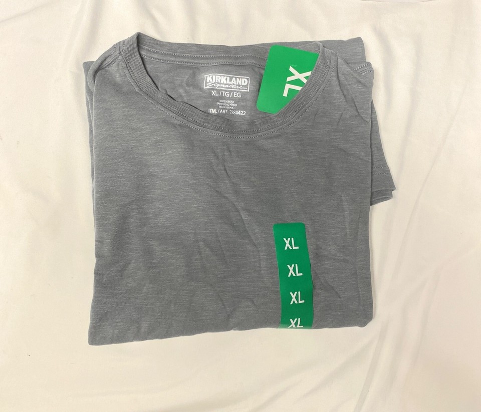 Kirkland Signature Men's Pima Cotton Slub T-Shirt In Blue, Extra Extra - Foto 5