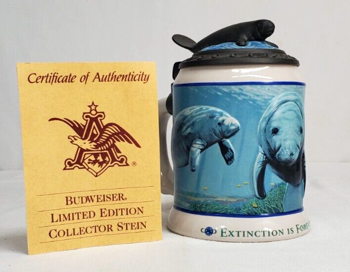 1993 Anheuser Busch THE MANATEE Extinction Forever BUDWEISER