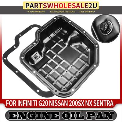 Engine Oil Pan w/ Gasket for Nissan 200SX 95-98 NX Sentra INFINITI G20 L4 2.0L