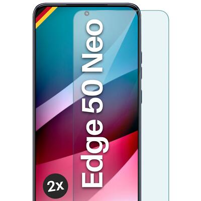 2x Echt Glas für Motorola Edge 50 Neo Panzerfolie HD Handy Premium Displayschutz