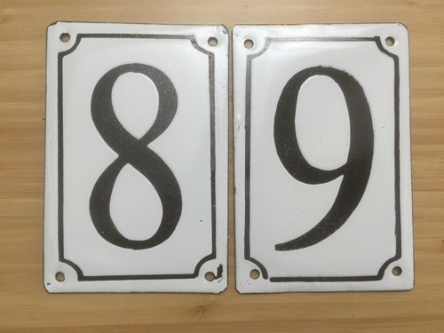 ENAMEL HAND CRAFTED AND HAND PAINTED RETRO HOUSE NUMBER RRP $49.95 / CHEAP - Picture 9 of 11