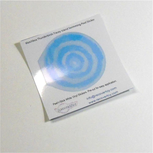 Matchbox Thunderbirds Tracy Island Swimming Pool Sticker