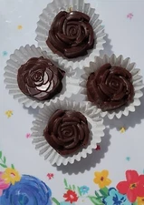 Dark chocolate raspberry cream roses.  Beautiful and delicious. 1 pound box.
