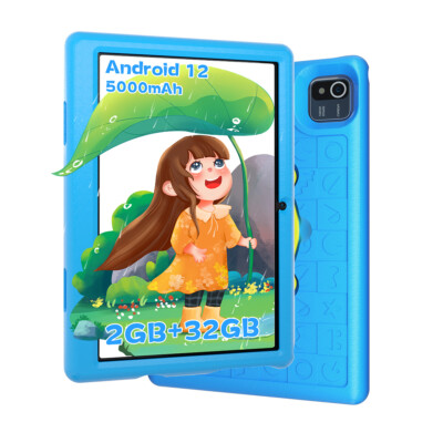 Jeazans 10.1 Inch Tablet for 3-12 kids 2GB + 32GB 5000mAh Parent Cont Android