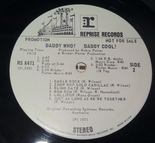 WHITE PROMO DADDY COOL DADDY WHO? ORIGINAL 1971 REPRISE RS-6471 - Picture 15 of 21