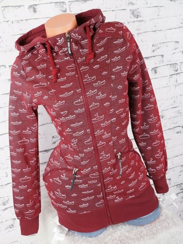 Damen Piquet Jacke Slim Fit Kapuze Hoodie Fleece angeraut Boote S M L XL 2XL - Bild 50 von 59