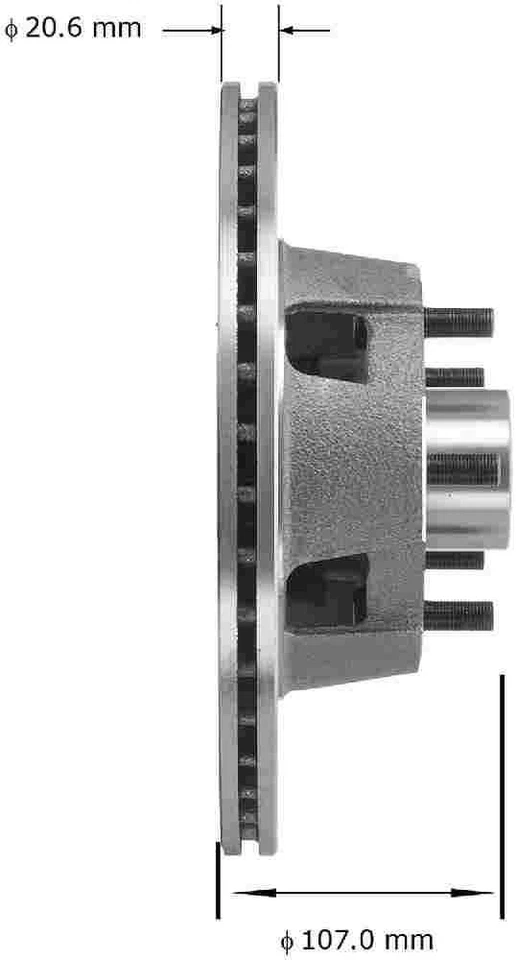 Rotor de freno de disco para Mercury Caliente 1967, Comet Caliente, Comet, Cougar, Cyclone Foto 3 de 3