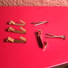 4 pcs Brass color Picture Hanging set, hook & nails, open box, 2 sizes