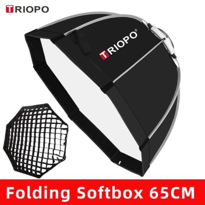 Triopo K2-65CM Octagon Soft Flash Softboxen + Handtasche für Godox V1 Speedlite