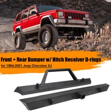 Front Rear Bumper Kit For 1984-2001 Jeep Cherokee Xj W Hitch Receiver Front Rear Bumper Kit For 1984-2001 Jeep Cherokee Xj W Hitch Receiver
