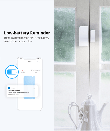 SONOFF DW2 WIFI Door Window Sensor Smart Home Switch APP Control Alarm Security - Picture 7 of 12