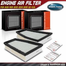 2x New Left & Right Sides Engine Air Filter for Audi RS5 2013 2014 2015 V8 4.2L