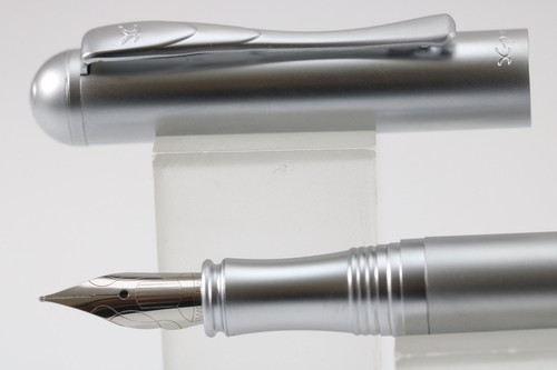 Nuevo de Lote Antiguo X-Pen Plata Satinada Fina Pluma Estilográfica y Rollerball, CT - Imagen 3 de 13