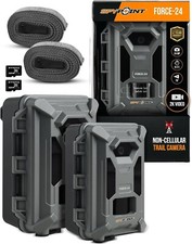 Spypoint Force 24 Two Pack 2K Video 24MP IR Non Cellular Trail Camera 32GB SD