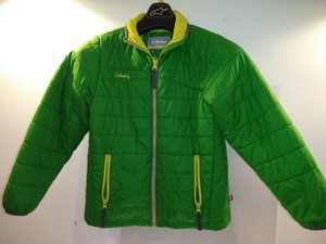 lime green puffer jacket