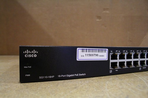Cisco SG110-16HP 16-Port Gigabit PoE Unmanaged Switch SG110-16HP-NA - Picture 2 of 5