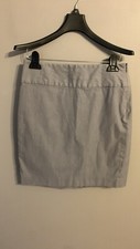 Banana Republic Gray/White Pinstripe Short Pencil Skirt.