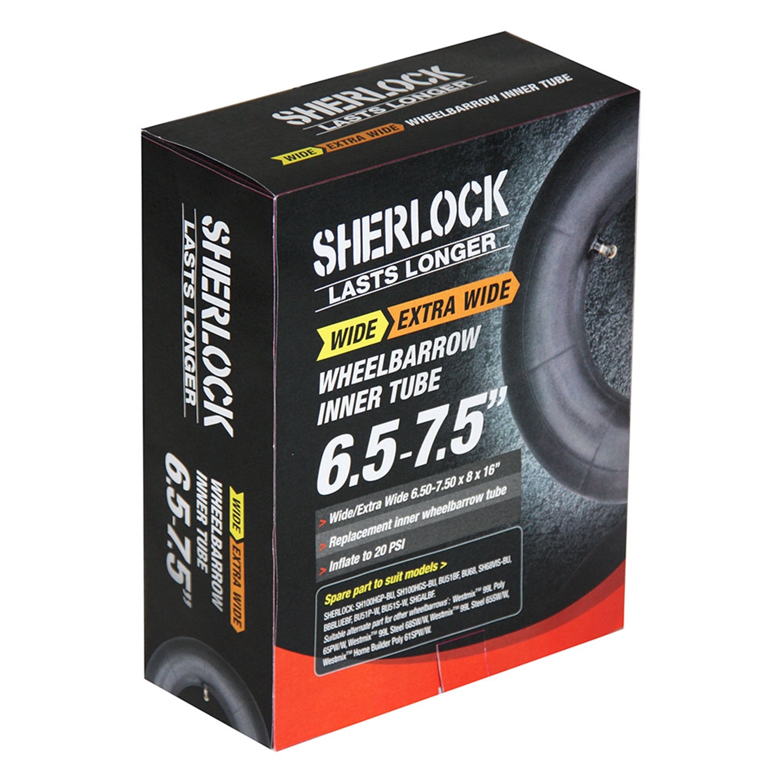 Sherlock WHEELBARROW TUBE Replacement Tyre *Aust Brand 4.8 Or 6.57.5
