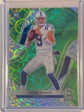 JACOB EASON 2020 PANINI SPECTRA NEON GREEN PRIZM ROOKIE RC #D 13/35