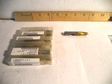 3/8 x 3/8" x9/16"x2-5/16" Tin coated 2F HSS Single End Mill - 7 pieces