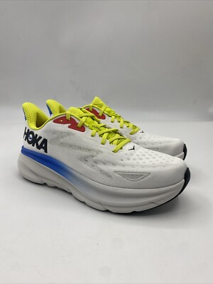 Hoka One One Clifton 9 White Running Shoes 1127895-BVR Men s Sizes 10.5D-13D