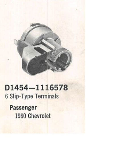 NOS 1960 CHEVROLET Ignition Switch 1116578 D1454 - Picture 10 of 13