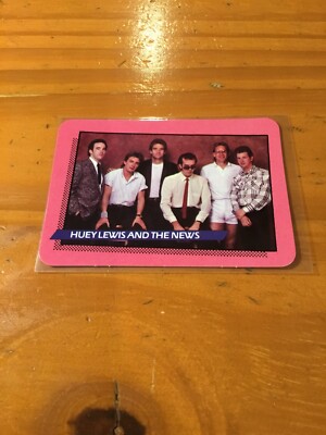 1985 AGI Rock Star Concert Cards Huey Lewis And The News Card #105