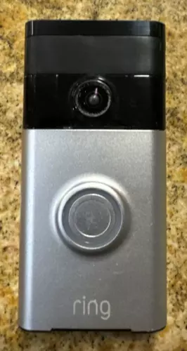 Ring Video Doorbell (1st Gen) Satin Nickel Wireless Rechargeable + Mount Bracket