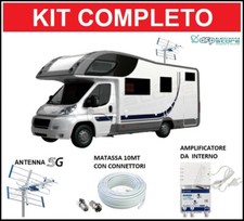 Kit Antenna TV Amplificata da Camper Esterna Digitale Terrestre Amplificatore