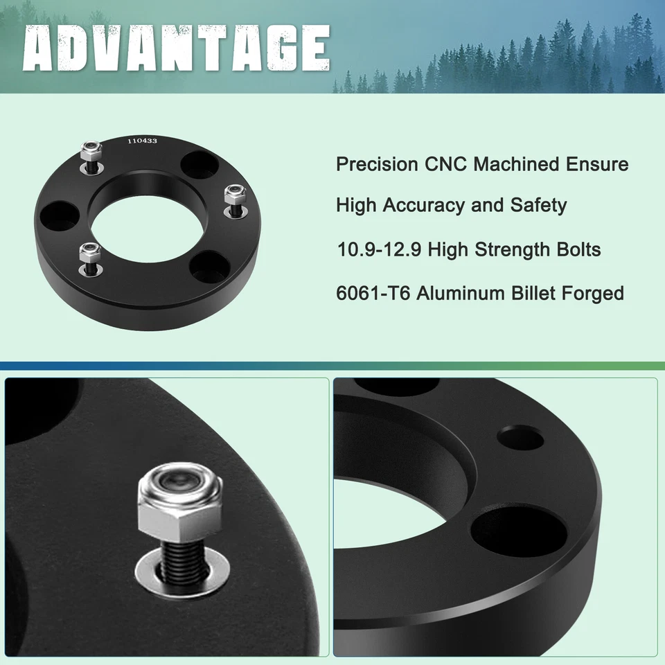 1.5" Front Leveling Kit & Front Struts & Rear Shocks For 2009-2012 Ford F-150 Foto 3 de 4