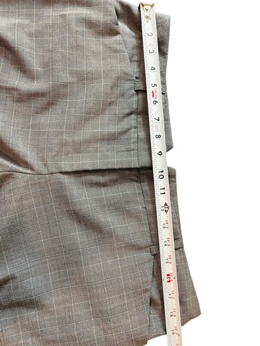 AGB Gray Eggplant Pin Striped Plaid Career Office Straight Leg Dress Pants NWT - Picture 14 of 16