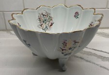 Vintage Large Limoges Scallop Bowl Trimed in Gold. 8 1/2" Diameter 422