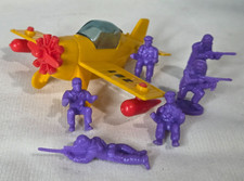 Vtg 1989 Bluebird Zero Hour ZB1 Crop Duster Yellow Plane 6 Figures Set Complete