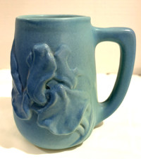 Van Briggle Turquoise Blue Limited Centennial Mug With Iris