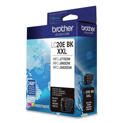 Brother LC20EBK INKvestment 2,400 Page-Yield Super High-Yield Ink - Black New - 第 1/5 張圖片