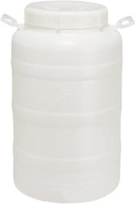 | Fusto in Plastica a Bocca Larga Con Guarnizione E Tappo, Rubinetto Non Incluso